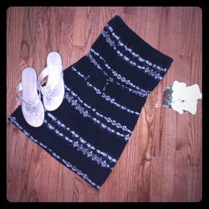 Strapless black dress or cover-up